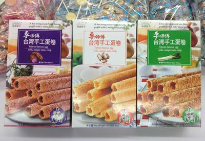 【進(jìn)口休閑食品批發(fā) 李師傅手工蛋卷 160g/12盒/箱】價(jià)格_廠家_圖片 -